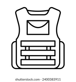 Bulletproof Vest Icon Design For Personal And Commercial Use