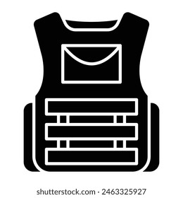 Bulletproof Vest Icon Design For Personal And Commercial Use