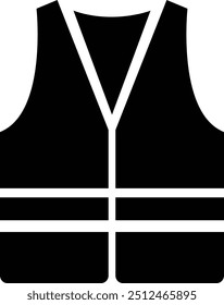 Bulletproof Vest Icon, Flat Graphic Design template elements, Reflective vest icons, Mandatory action sign, einzeln auf transparentem Hintergrund, für mobile App, Website und ui verwendet.