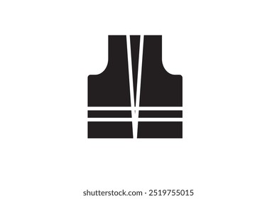 Bulletproof Vest Icon, Flat Graphic Design template elements, Reflective vest icons, Mandatory action sign, einzeln auf transparentem Hintergrund, für mobile App, Website und ui verwendet.