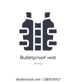 bulletproof vest icon. isolated bulletproof vest icon vector illustration from army collection. editable sing symbol can be use for web site and mobile app