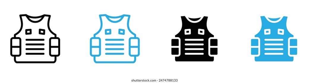 Bulletproof Vest Icon Perfect for Security and Protective Gear