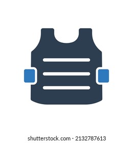 Bulletproof Vest Icon Sign Symbol Vector