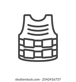 Bulletproof vest icon Symbol mark in filled style