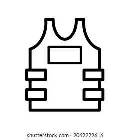 Bulletproof vest icon in trendy vector design illustration