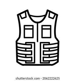 Bulletproof vest icon in trendy vector design illustration