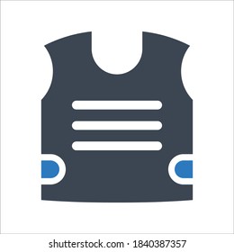 Bulletproof vest icon (vector illustration)