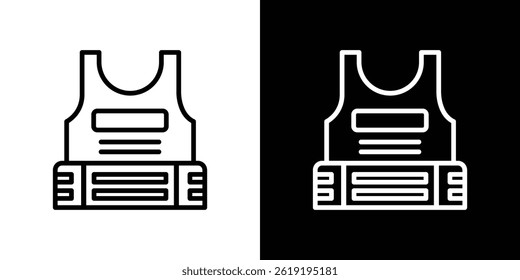 Bulletproof vest icon. vector illustration, pictogram isolated. editable