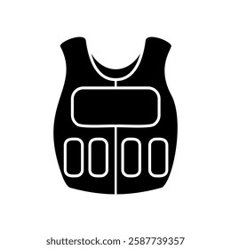 Bulletproof vest icon vector. Police illustration sign. Special forces symbol or logo.