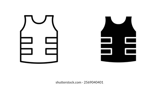 Bulletproof vest icons vector graphic pack