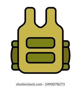 Bulletproof vest line icon. Armor, protection, security, military, defense, body, vest, safety, bulletproof, tactical, equipment, combat, police, law, enforcement, war, gear, bullet, vest.