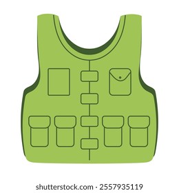 bulletproof vest military equipment isolated