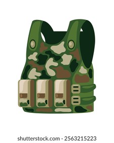 bulletproof vest military equipment isolated