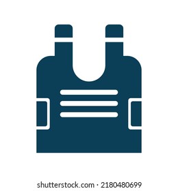 Bulletproof vest silhouette icon. Vector.