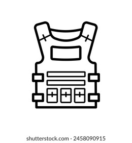 chaleco antibalas - icono de Vector	