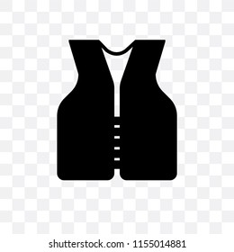 Bulletproof vest vector icon isolated on transparent background, Bulletproof vest logo concept
