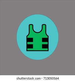 bulletproof-vest icon flat design