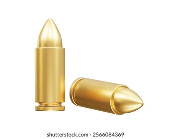 Bullets 3D Icon illustration render
