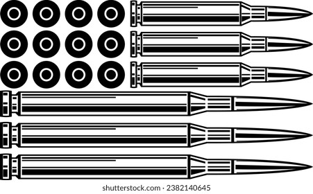 Bullets Ammo Flag Digital EPs Archivo de gráficos vectoriales