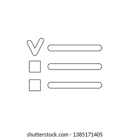 bullets checkbox do list outline icon. Signs and symbols can be used for web, logo, mobile app, UI, UX