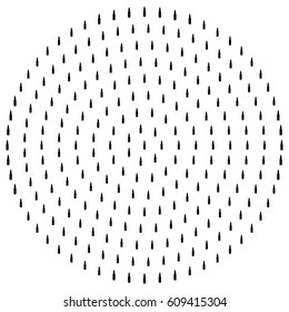 bullets in a circle. abstract ammunition. white background. vector illustration.