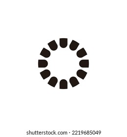 Bullets, circle geometric symbol simple logo vector
