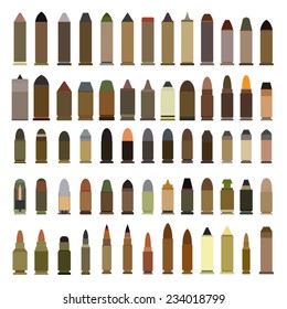 bullets collection set vector