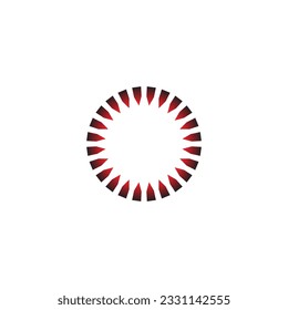 Bullets, frame, round geometric symbol simple logo vector