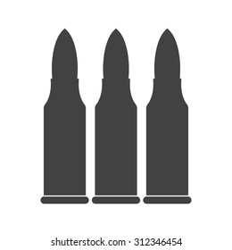 Bullets, gun, ammunition icon vector image. Can also be used for military. Suitable for use on web apps, mobile apps and print media.