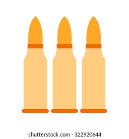 Bullets, gun, ammunition icon vector image. Can also be used for military. Suitable for use on web apps, mobile apps and print media.
