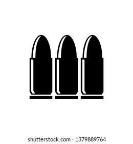 Bullets Icon. Ammo, Gun Ammunition Symbol for Info Graphics, Design Elements, Websites, Presentation and Application - Vector.