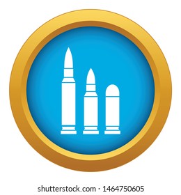 Bullets icon blue vector isolated on white background for any design