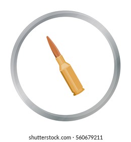Bullets icon cartoon. Single weapon icon from the big ammunition, arms set.