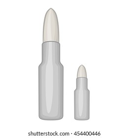 Bullets icon in cartoon style isolated on white background. Ammunition symbol