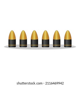 Kugeln Symbol-Cartoon-Vektorgrafik. Gewehrschuss. Kriegsgewehr