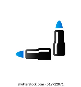 Bullets icon in duo tone color. Ammunition gun weapon