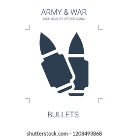 bullets icon. high quality filled bullets icon on white background. from war collection flat trendy vector bullets symbol. use for web and mobile