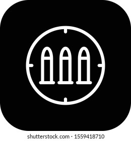 bullets icon isolated on background
