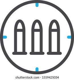 bullets icon isolated on background
