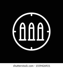 bullets icon isolated on background
