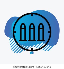 bullets icon isolated on background
