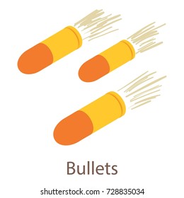 Bullets icon. Isometric illustration of bullets icon for web
