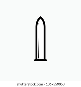 Bullets Icon. Missile Symbol - Vector Logo Template.