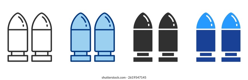 Bullets Icon Multiple Style Vector Collection
