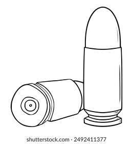 bullets illustration hand drawn outline isolated vector