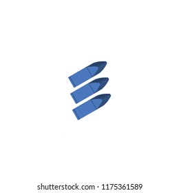 Bullets isometric left top view 3D icon