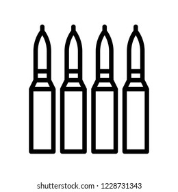 Bullets Missiles War Military Related Outline Stock Vector (Royalty ...