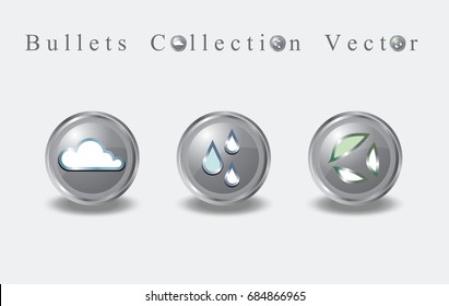 Bullets Nature Collection Vector