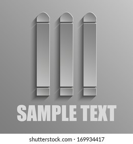 Bullets on a gray background