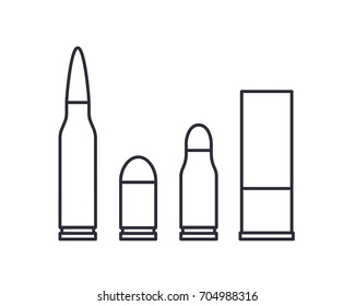 bullets on white vector illustration